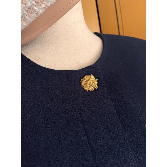 Vintage wool jacket in navy blue, size 12 - Picture 3 of 5